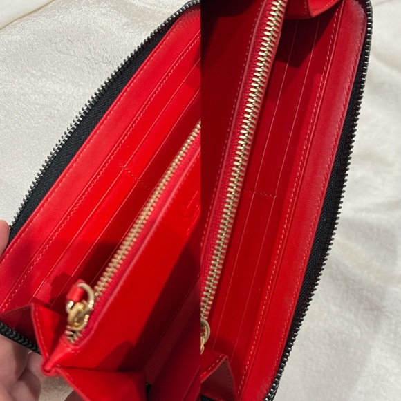 New Christian Louboutin Panettone Patent Leather Heart Spiked Zip Around Wallet - Picture 11 of 14